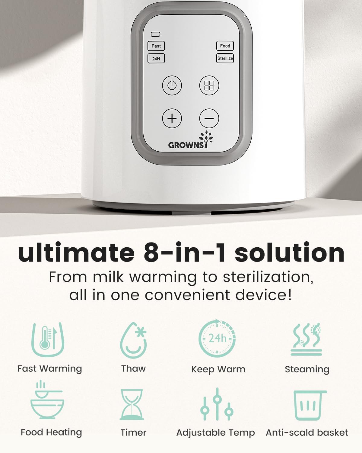 Fast Baby Bottle Warmer β Universal Fit (Grey)
