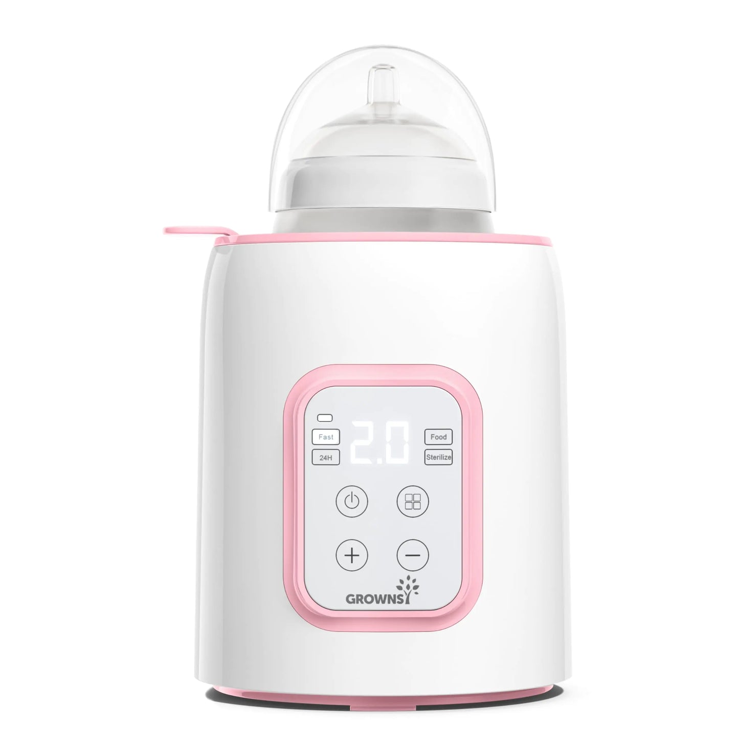GROWNSY Bottle Warmer Fast Baby Bottle Warmer for All Bottles Milk Warmer for Breastmilk or Formula Smart Temperature Control and Automatic Shut-Off- Pink