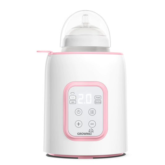 GROWNSY Bottle Warmer Fast Baby Bottle Warmer for All Bottles Milk Warmer for Breastmilk or Formula Smart Temperature Control and Automatic Shut-Off- Pink